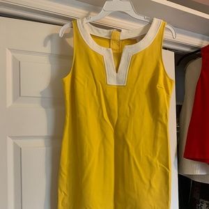 Banana Republic Sleeveless Yellow and White Dress